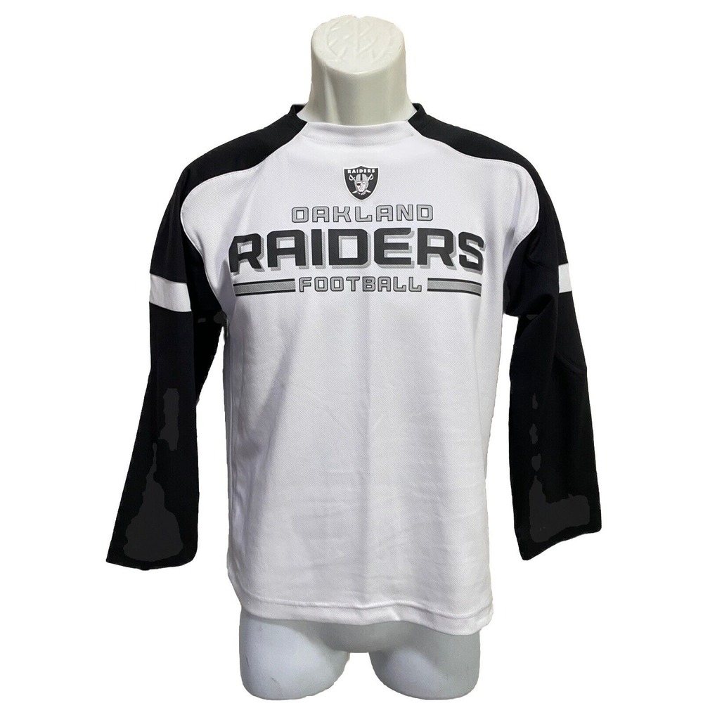 NFL Team Apparel‎ Youth Oakland Raiders Black/White Long Sleeves Size M (10/12)